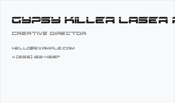 Gypsy Killer Laser Regular Business Card