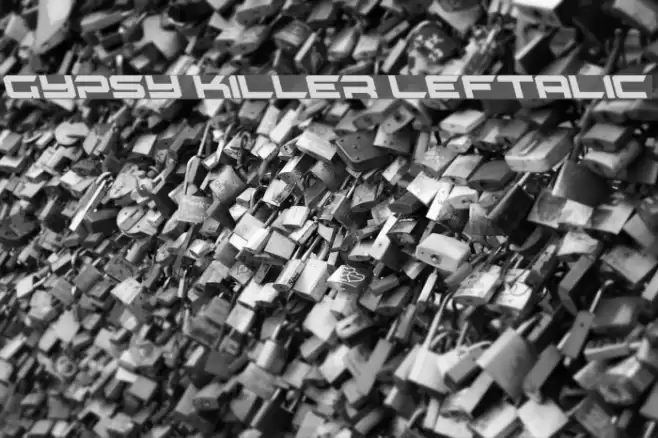 Gypsy Killer Leftalic Font examples