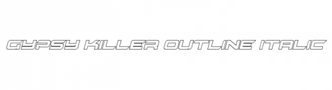 Gypsy Killer Outline Italic 