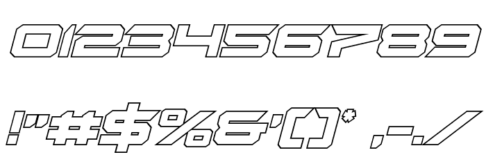 Gypsy Killer Outline Italic Font OTHER CHARS