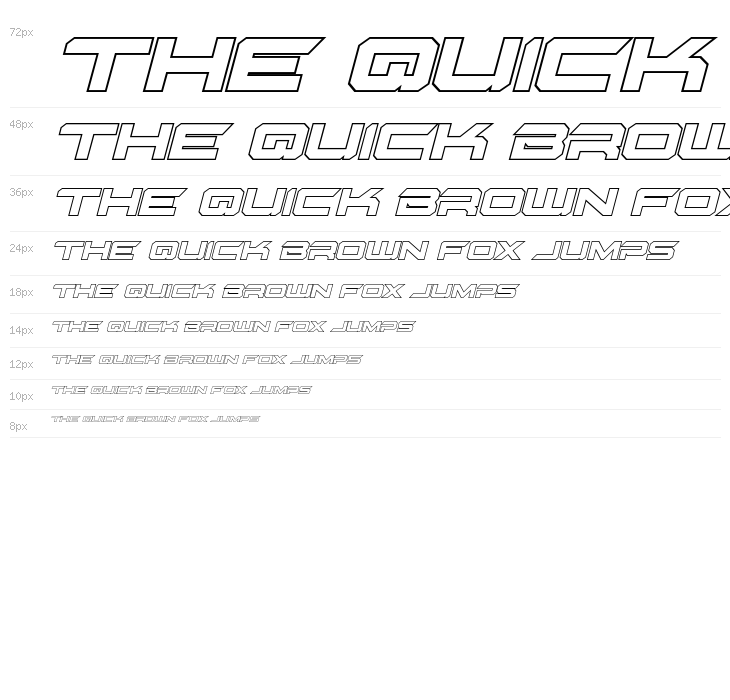 Gypsy Killer Outline Italic Waterfall