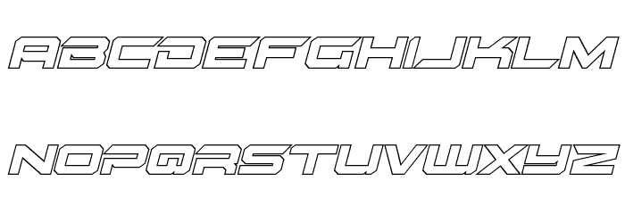 Gypsy Killer Outline Italic Font LOWERCASE