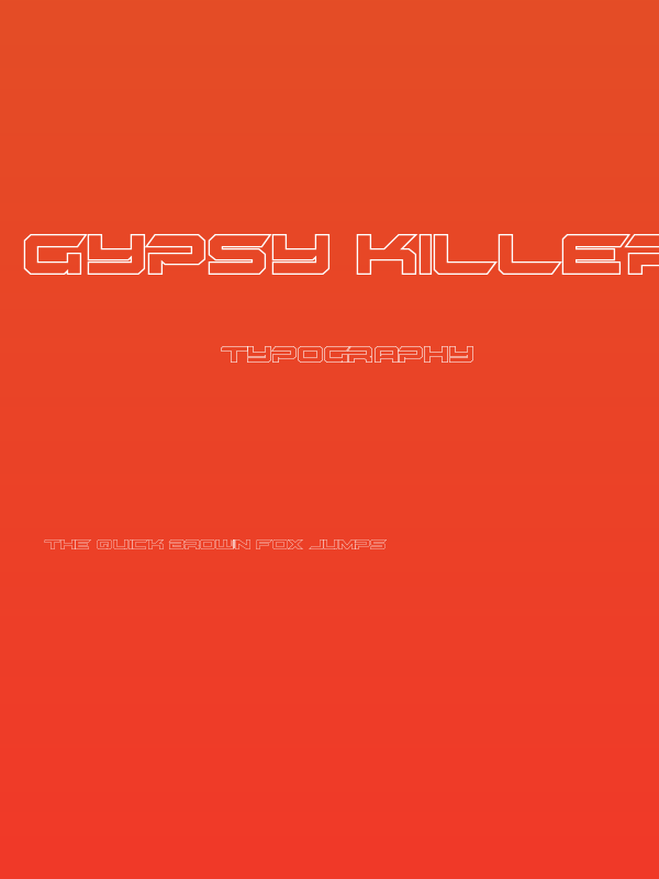 Gypsy Killer Outline Regular Poster