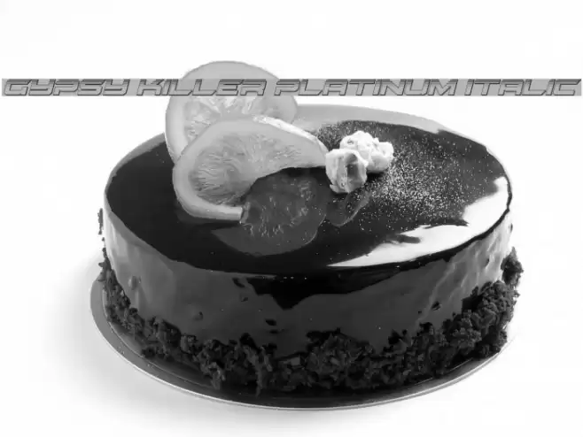 Gypsy Killer Platinum Italic Font examples