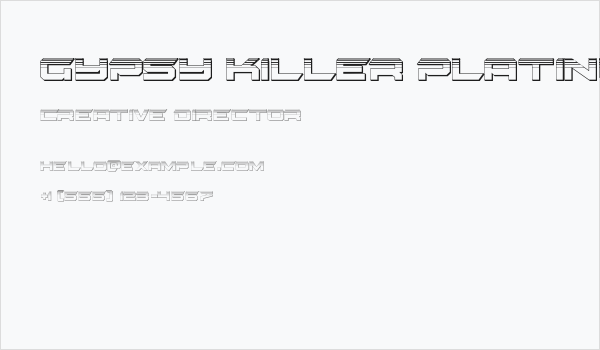 Gypsy Killer Platinum Regular Business Card