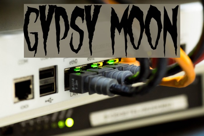 Gypsy Moon Шрифта examples