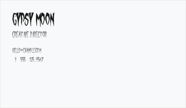 Gypsy Moon Business Card