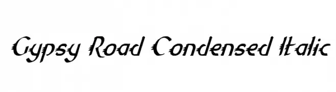 Gypsy Road Condensed Italic 
