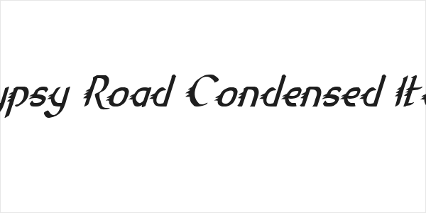 Gypsy Road Condensed Italic Logo