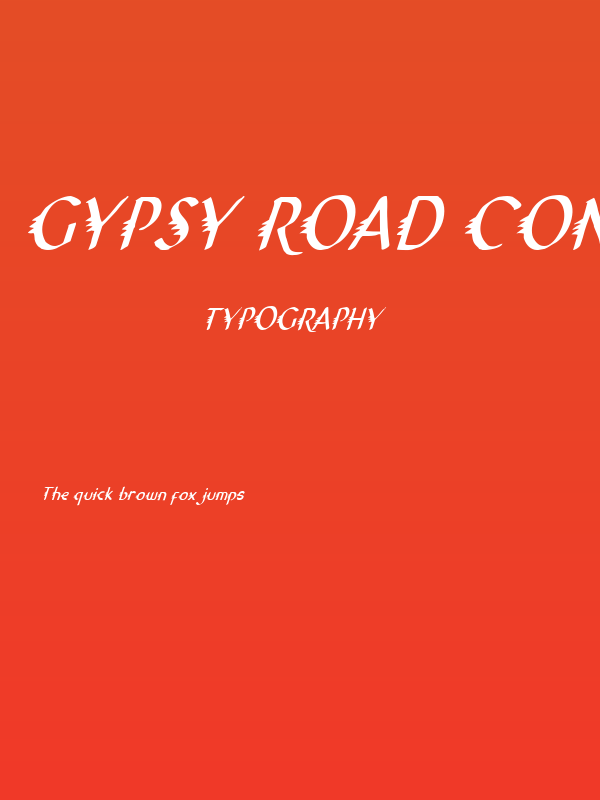 Gypsy Road Condensed Italic Poster