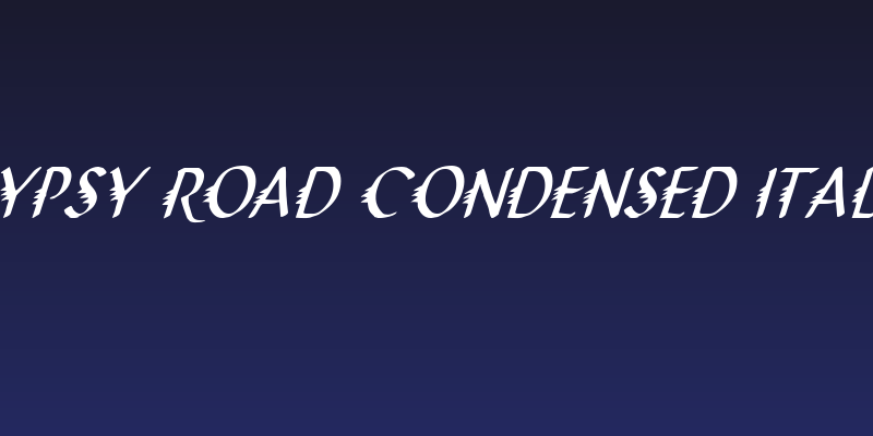 Gypsy Road Condensed Italic Social Header