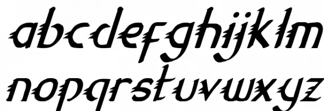 Gypsy Road Condensed Italic Font LOWERCASE