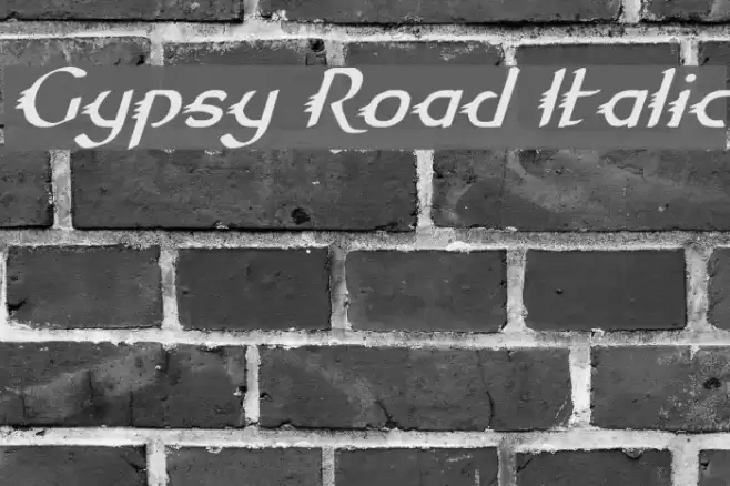 Gypsy Road Italic Font examples