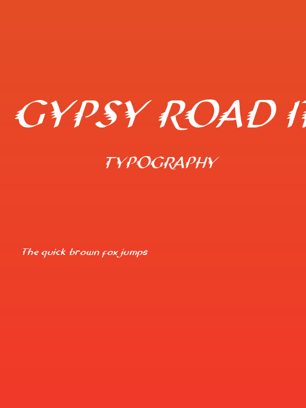Gypsy Road Italic Poster