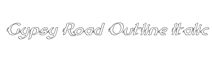 Gypsy Road Outline Italic Font