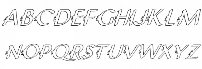 Gypsy Road Outline Italic 字体 大写