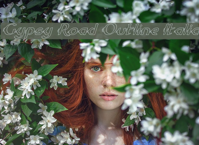 Gypsy Road Outline Italic Font examples