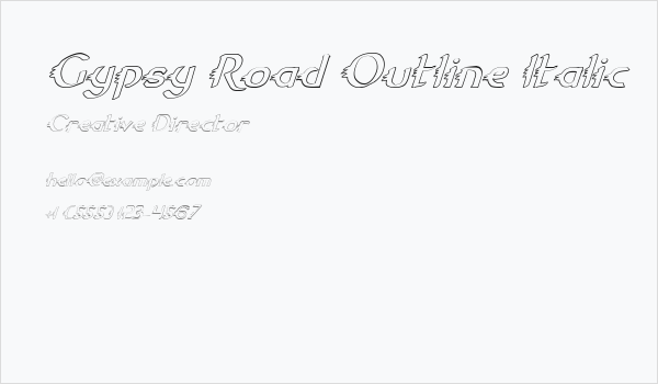 Gypsy Road Outline Italic Business Card