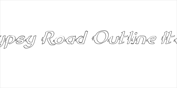 Gypsy Road Outline Italic Logo