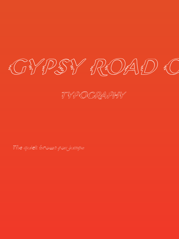 Gypsy Road Outline Italic Poster