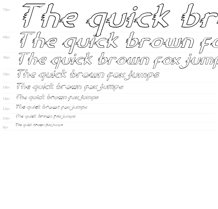 Gypsy Road Outline Italic Waterfall