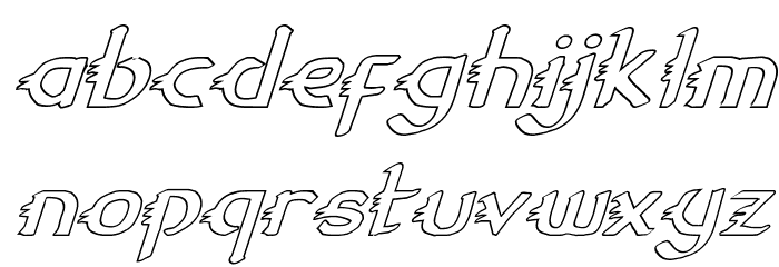 Gypsy Road Outline Italic Font LOWERCASE