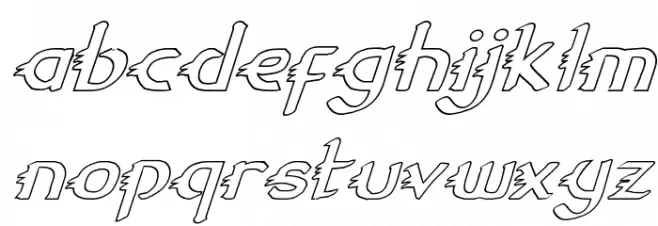 Gypsy Road Outline Italic फ़ॉन्ट लोअरकेस