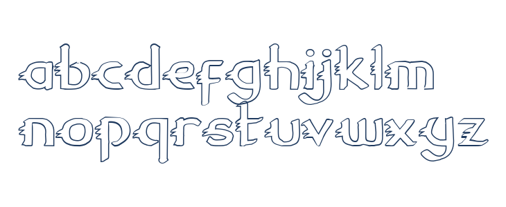 Gypsy Road Outline Lowercase