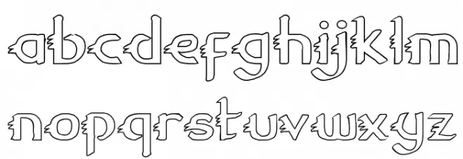Gypsy Road Outline फ़ॉन्ट लोअरकेस
