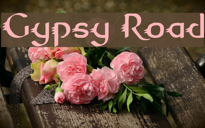 Gypsy Road Schriftart examples