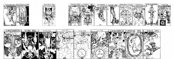 Gypsy Tarot-Major Arcana Fonte MAIÚSCULAS
