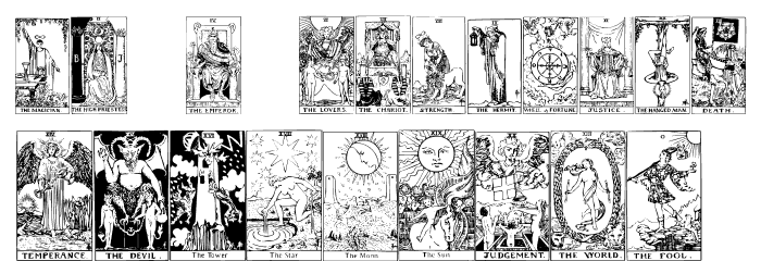 Gypsy Tarot-Major Arcana Font LOWERCASE