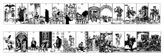 Gypsy Tarot-Minor Arcana Font LOWERCASE
