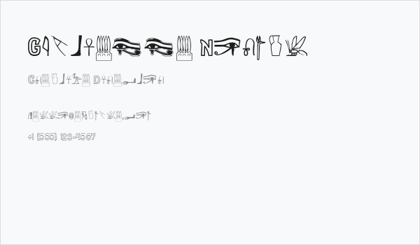 Gyptienne Normal Business Card