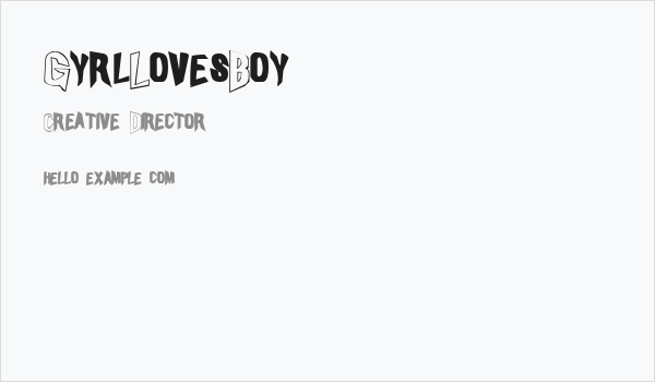 GyrlLovesBoy Business Card