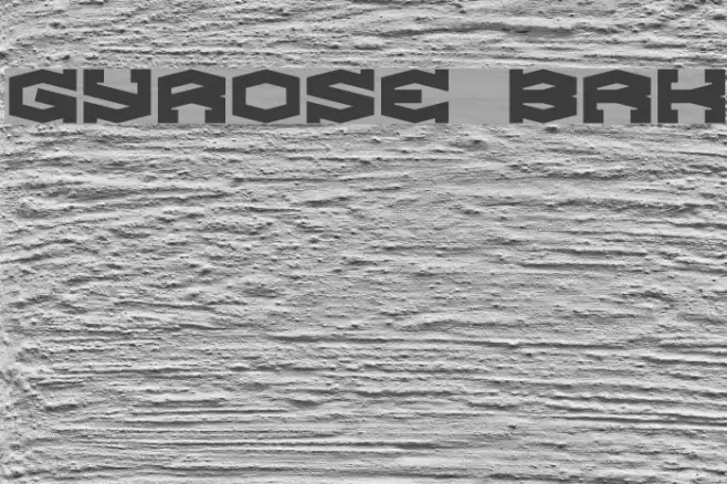 Gyrose BRK Font examples