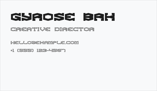 Gyrose BRK Business Card