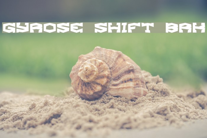 Gyrose Shift BRK Font examples