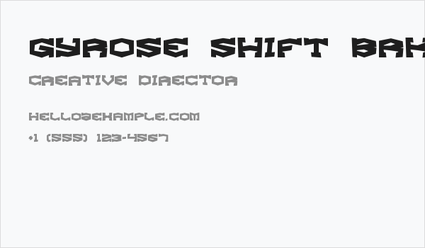Gyrose Shift BRK Business Card