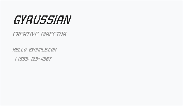 Gyrussian Business Card