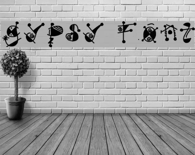 gypsy Font examples