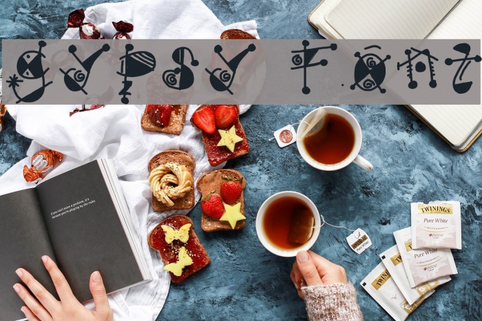 gypsy Schriftart examples