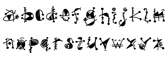 gypsy Schriftart Kleinbuchstaben