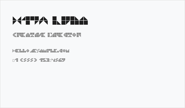 H19A Luna Business Card