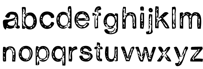 H2D2-Alevita Rough Font LOWERCASE