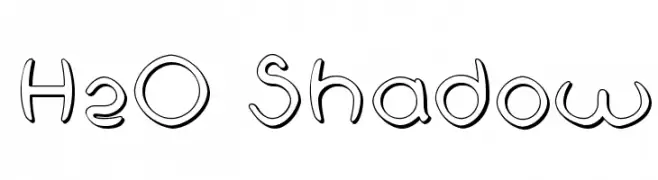 H2O Shadow  Frei Schriftart Herunterladen