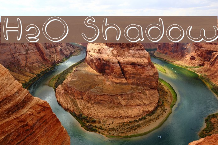 H2O Shadow Font examples