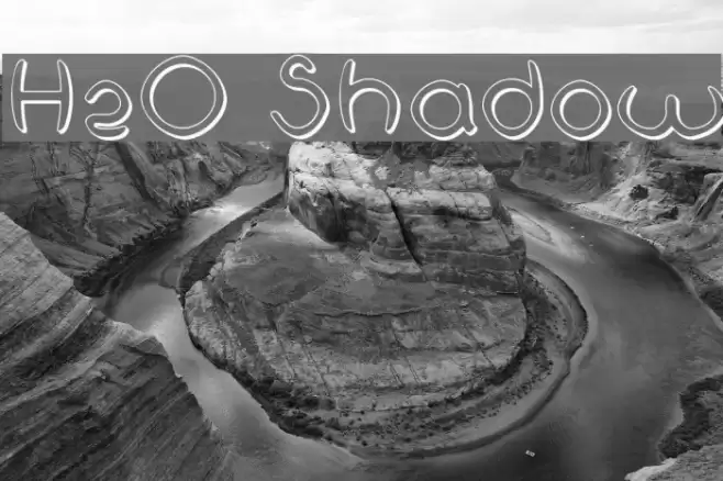 H2O Shadow Font examples