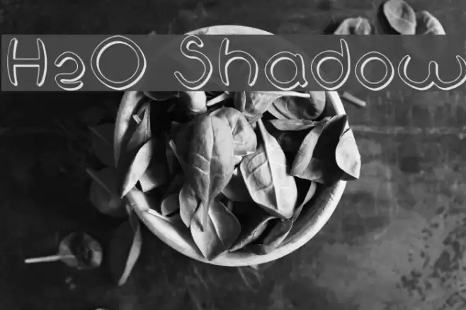H2O Shadow Font examples