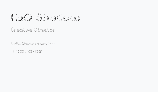 H2O Shadow Business Card